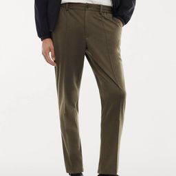 MANGO MAN Slim Fit Knitted Pleated Trousers-picture-7