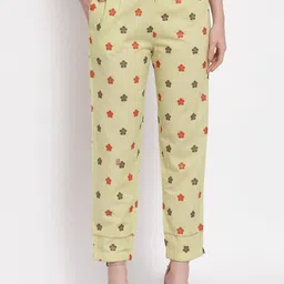 Indibelle Women Floral Printed Relaxed Cotton Trouser-picture-20