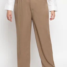 wild U Women Tailored High-Rise Wrinkle Free Pleated Trousers-image-99