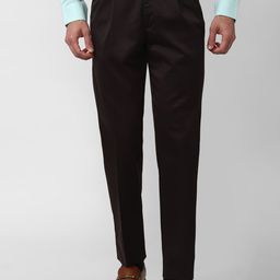 Peter England Casuals Men Pleated Trousers-image-88
