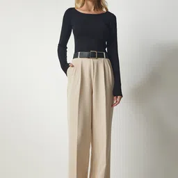Happiness istanbul Women High-Rise Parallel Trouser-image-29