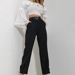 Trend Alacati stili Women Black Pleated Trouser-picture-56