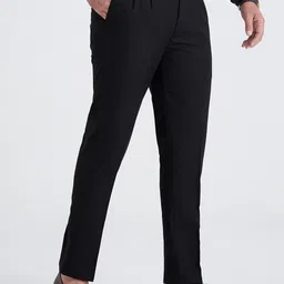 MR BUTTON Men Slim Fit Pleated Cotton Trousers-image-32