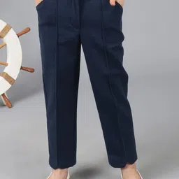One Friday Girls Pure Cotton Trousers With Front Pockets-image-61