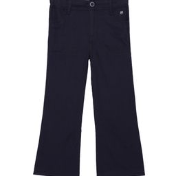 UNDER FOURTEEN ONLY Girls Navy Blue Flared Trousers-image-71