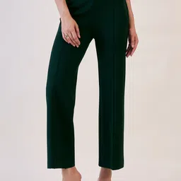 PowerSutra Women Straight Fit High-Rise Pleated Trousers-image-50