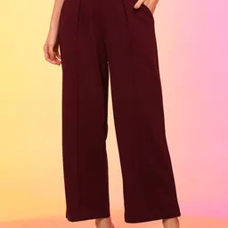 Globus Women Straight Fit High-Rise Pleated Parallel Trousers-image-12