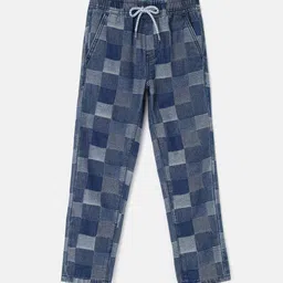 United Colors of Benetton Boys Checked Cotton Trousers-image-87