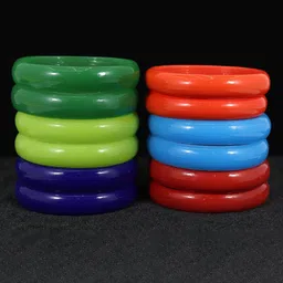 NMII Set Of 12 Glass Kada Bangles-54