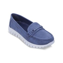 Metro Women Round Toe Comfort Insole Suede Loafers-49