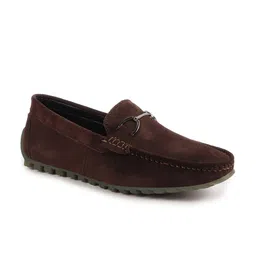 FAUSTO Men Round Toe Lightweight Suede Driving Shoes-57