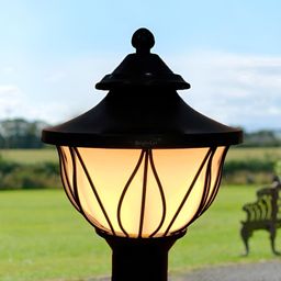 BrightLyt Black Lotus Shaped Outdoor Lamp-image-28