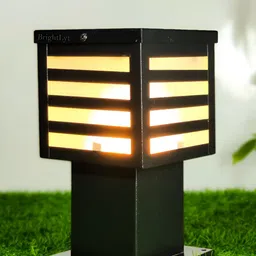 BrightLyt Black Pillar Outdoor Lamp-21