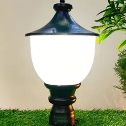 BrightLyt Black & White Pillar Outdoor Lamp-42