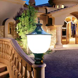Lyse Decor Black & White Outdoor Pillar Lamp-25