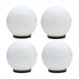 Weldecor Set Of 4White Polycarbonate Unbreakable Doom Gate Outdoor Lamps-picture-48