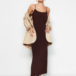 Trendyol Shoulder Sleeveless Straps Maxi Dress-image-88