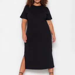 Trendyol Round Neck Cotton T Shirt Dress-picture-32