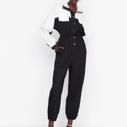 Trendyol Colourblocked Cotton Basic Jumpsuit-picture-46