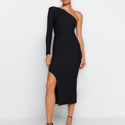 Trendyol One Shoulder Bodycon Midi Dress-picture-2
