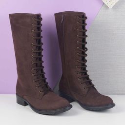 Mochi Women High Top Lace-Up Boots-image-10