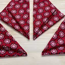 FOVEROS Red 4 Pieces Printed Table Roti Cover Napkins-22