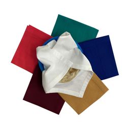 FOVEROS White & Navy Blue Cotton Roti Napkins-image-22