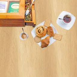 WHITEWHALE Brown Set of 1 Tea Chest Tea Bag Holder with Glass Window-58