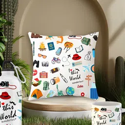 ARTBUG White & Blue 3 Pieces Zaha Printed Wanderlust Home Gift Set-image-73