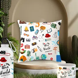 ARTBUG 3-Pcs Biren Wanderlust Theme Aloka Name Printed Mug Bottle & Cushion Home Gift Set-48