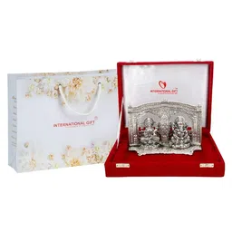 INTERNATIONAL GIFT Silver-Plated Laxmi Ganesh God Idol Statue Home Gift Sets-image-76