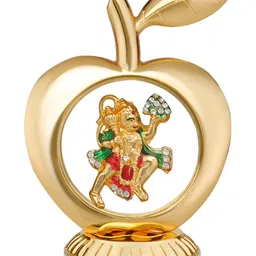 INTERNATIONAL GIFT Gold Apple Shaped Hanumanji Bajrangbali Car Desk Board-image-75