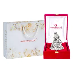 INTERNATIONAL GIFT Shehanais Ganesh Idol With Beautiful Red Velvet Box-image-140