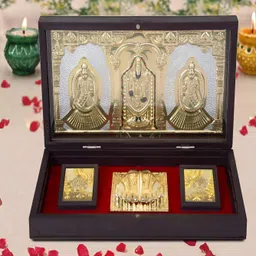 INTERNATIONAL GIFT Gold Plated Karat Bala Ji God Idol With Charan Paduka-image-3