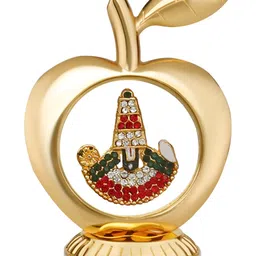 INTERNATIONAL GIFT Gold-Toned Apple Shaped Tirupati Balaji Car Desk Showpiece-image-88