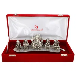 INTERNATIONAL GIFT Silver Plated Religious Musical Ganesh Showpieces-image-99