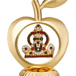 INTERNATIONAL GIFT Red Apple Shaped Tirupati Balaji Car Desk Board Idol Showpiece-18