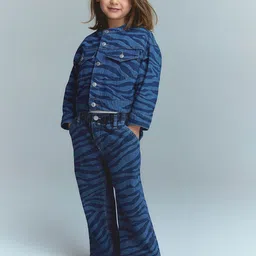 H&M Patterned Wide Leg Jeans-image-13