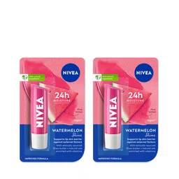 Nivea Women Set of 2 Watermelon Fruity Shine Lip Balms-13