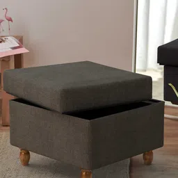 Chumbak Brown Rectangle Storage Ottoman-image-43