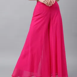 RATAN Women Flared Georgette Palazzos-image-58