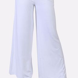 LAASA SPORTS Women White Knitted Palazzos-image-9