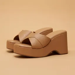 ERIDANI Women Peep Toes Slip-On Wedges-picture-54