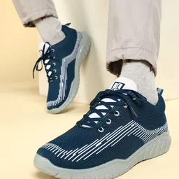 Paragon Men Striped Cushioned Insole Anti-Skid Sole Sneakers-image-36