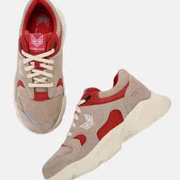 Big Fox Men Colourblocked Lightweight Suede Sneakers-image-85