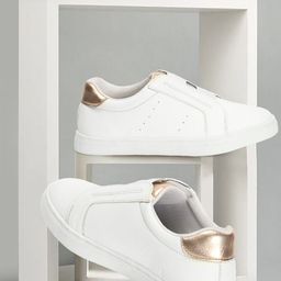 Carlton London sports Women Perforated Lightweight Slip-On Sneakers-33