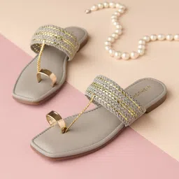 Vishudh Women Ethnic One Toe Flats-image-10