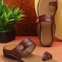 AROOM Women One Toe Flats-image-55
