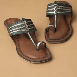 Ozuri Embellished One Toe Flats-37