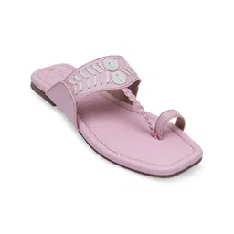 Dapper Feet-Fancy Nancy Braided Strap One Toe Flats-29